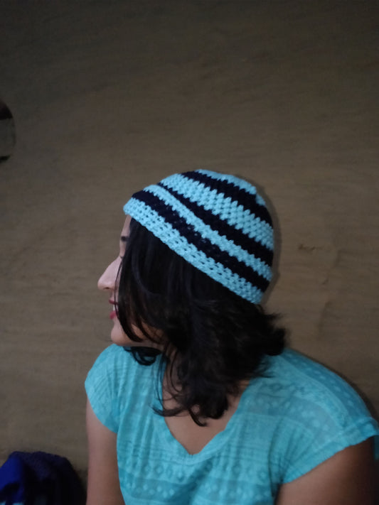 Hand Knitted Woollen Striped Caps