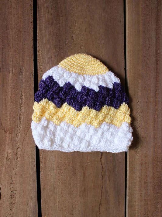 Hand Knitted Woollen Bumblebee Cap