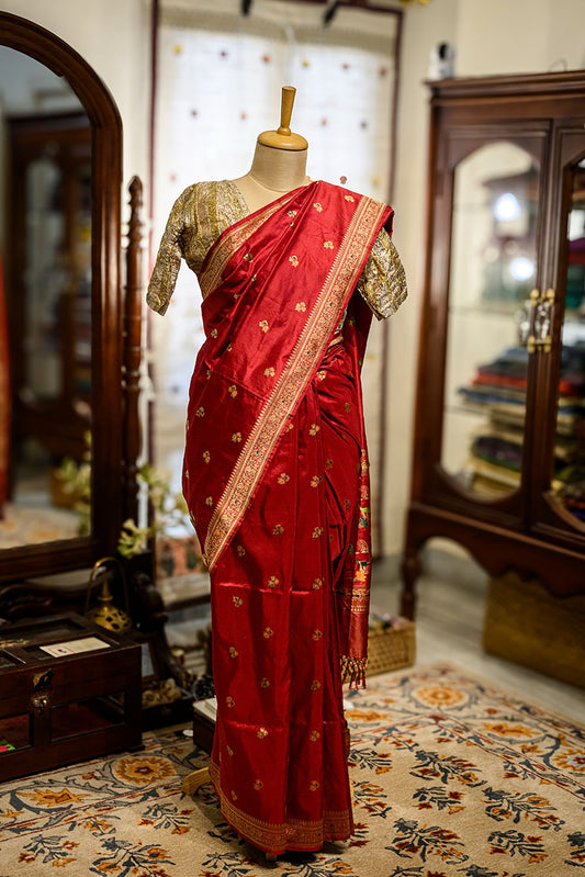 C Assam Handloom Silk Saree (Fabriqué sur commande)