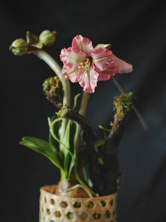 Jardinière en bambou tissée à la main B