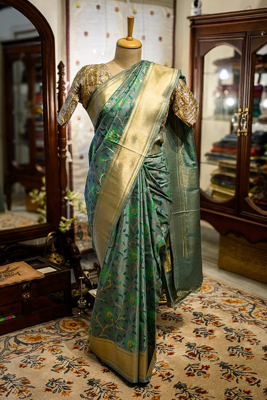 C Assam Handloom Silk Saree (Fabriqué sur commande)