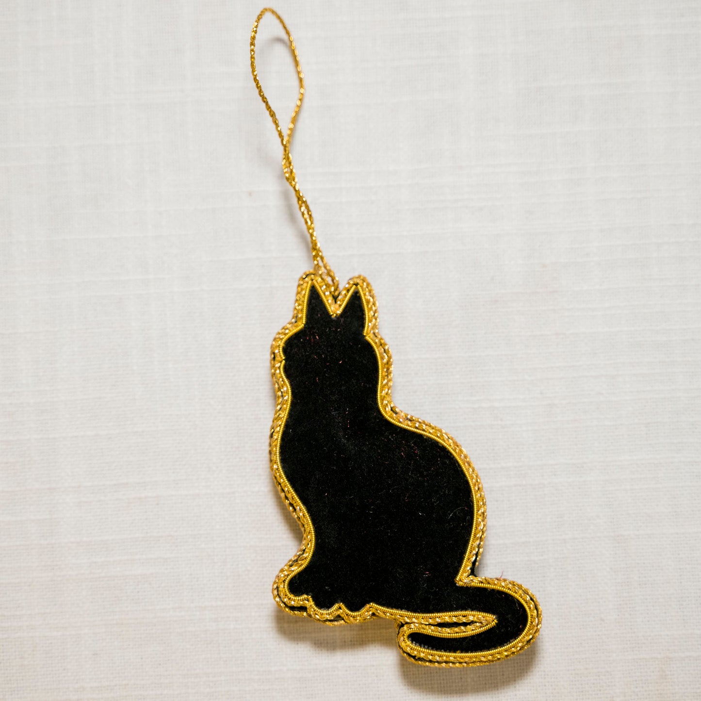 Étole en soie Eri moutarde tissée à la main | Rayé