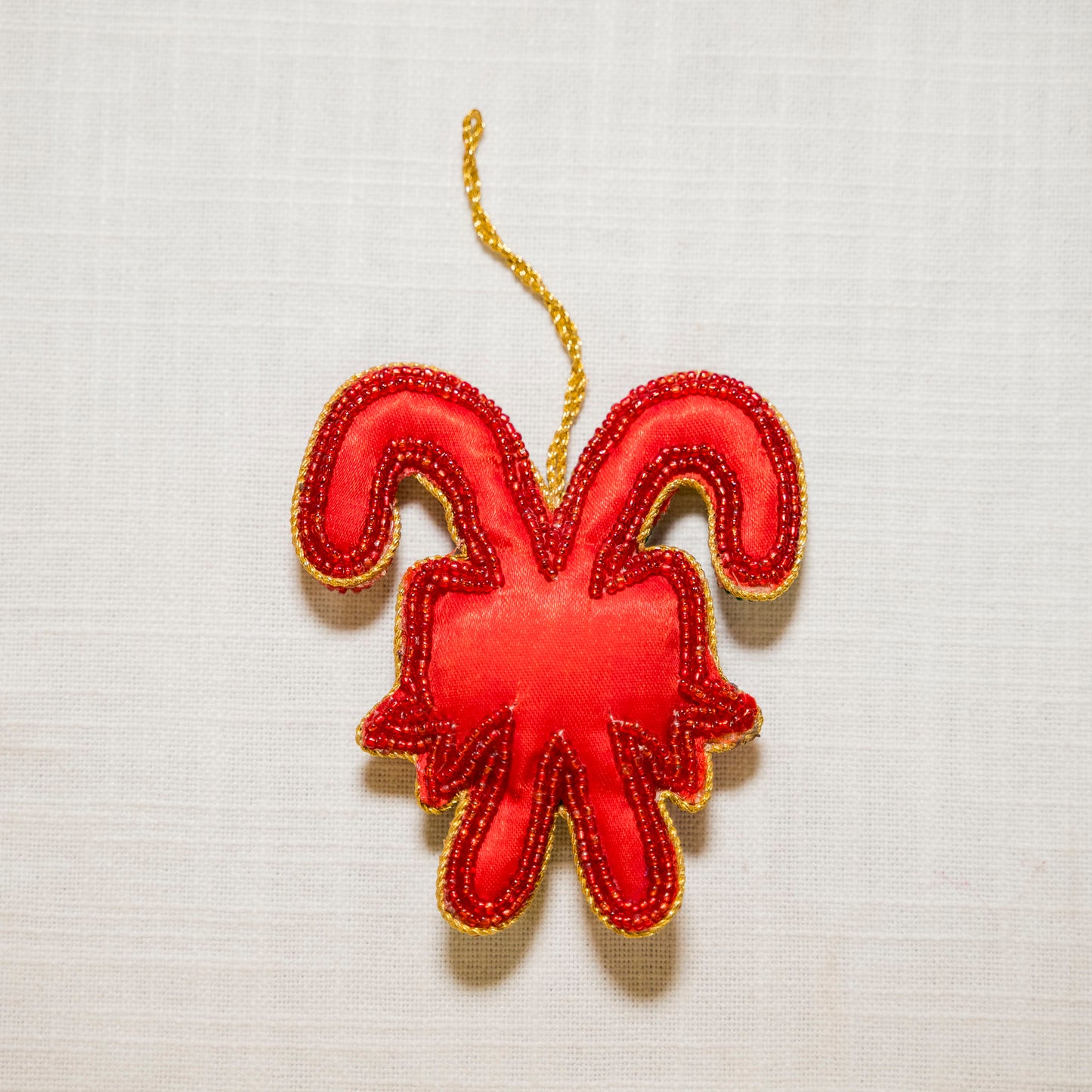 Étole en soie Eri moutarde tissée à la main | Rayé