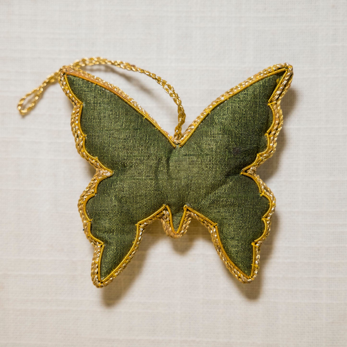 Étole en soie Eri moutarde tissée à la main | Rayé