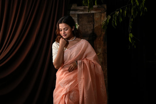 Kamli | Chikankari Pure Cotton Saree