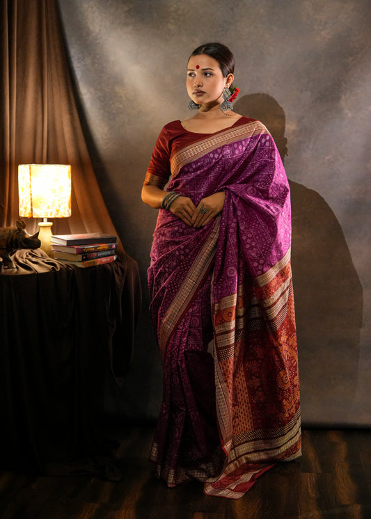 Mohini | Ikat Bandha Pat Silk Saree