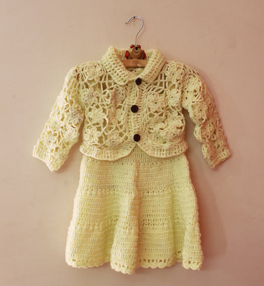 Hand Knitted Woollen Shrug-Frock