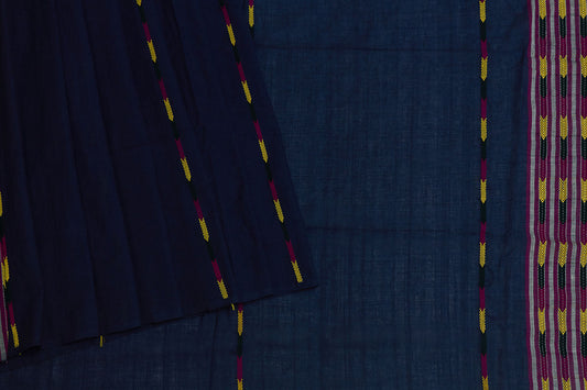 Navy Blue Assam Mekhla Handloom Chador