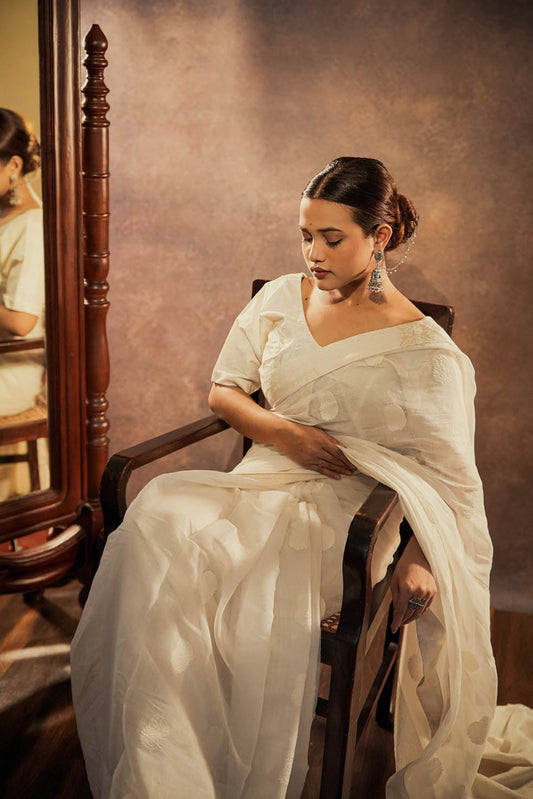 Assam Nuni Silk-Cotton Handloom Silk Saree