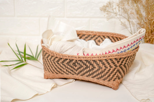 Woven Patterned Basket
