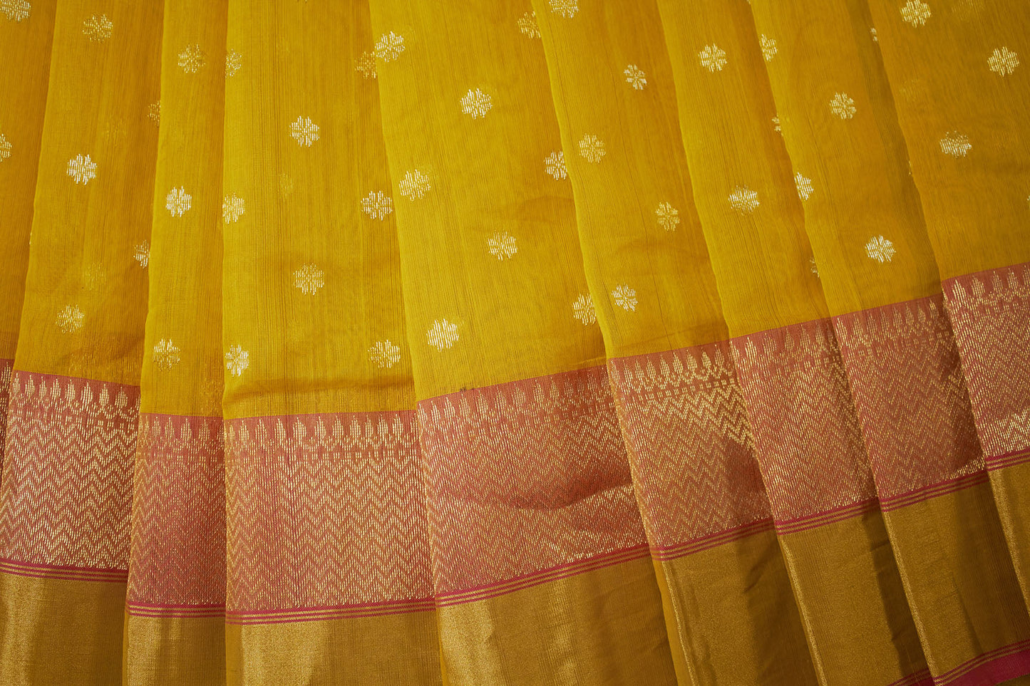 Haldi Chanderi Handloom Sari