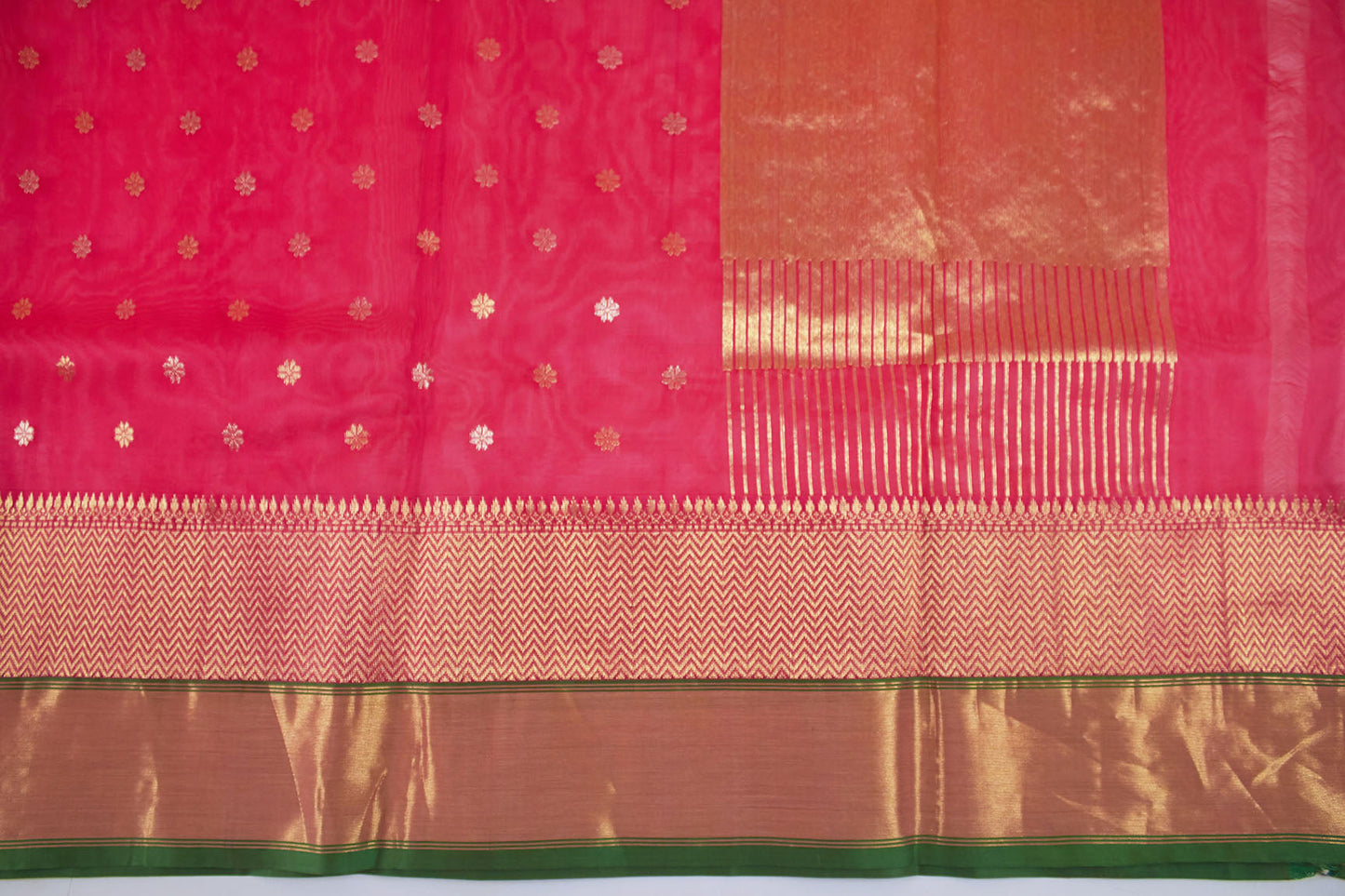 Shurkh Laal Chanderi Handloom Sari
