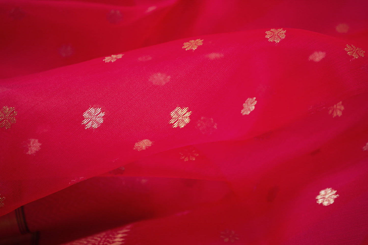 Shurkh Laal Chanderi Handloom Sari