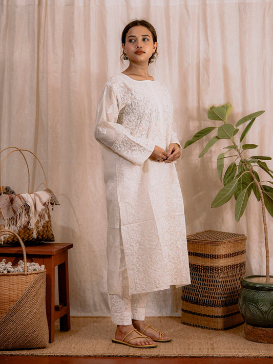Firdaus Set | Chikankari Kurta & Pant