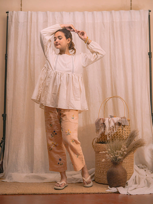 Yasmine | Haut à basque au crochet