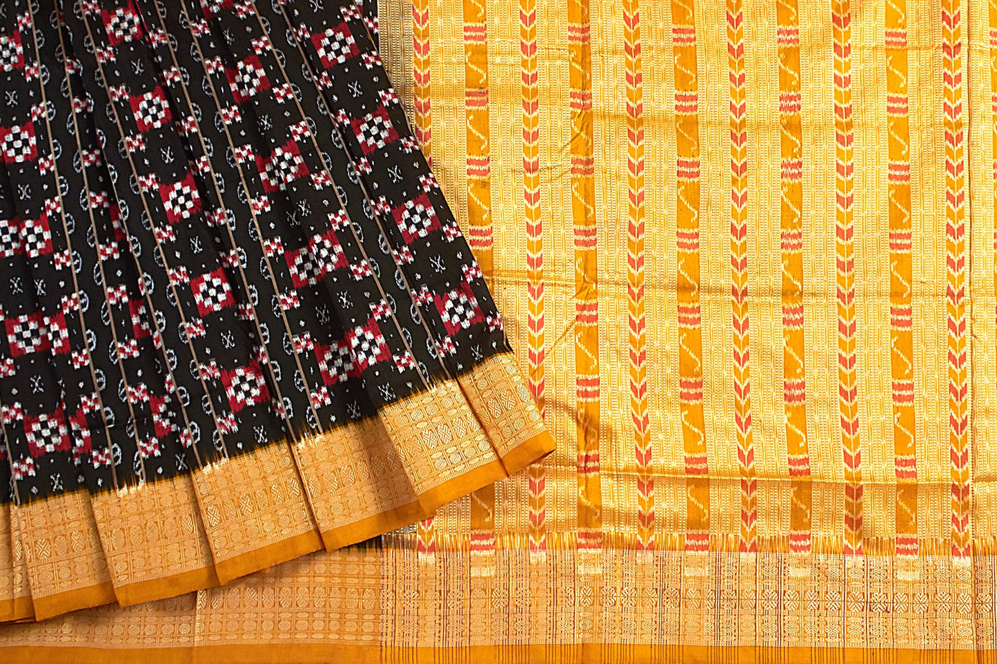 Gouri Sambalpuri Double Ikat Silk Sari