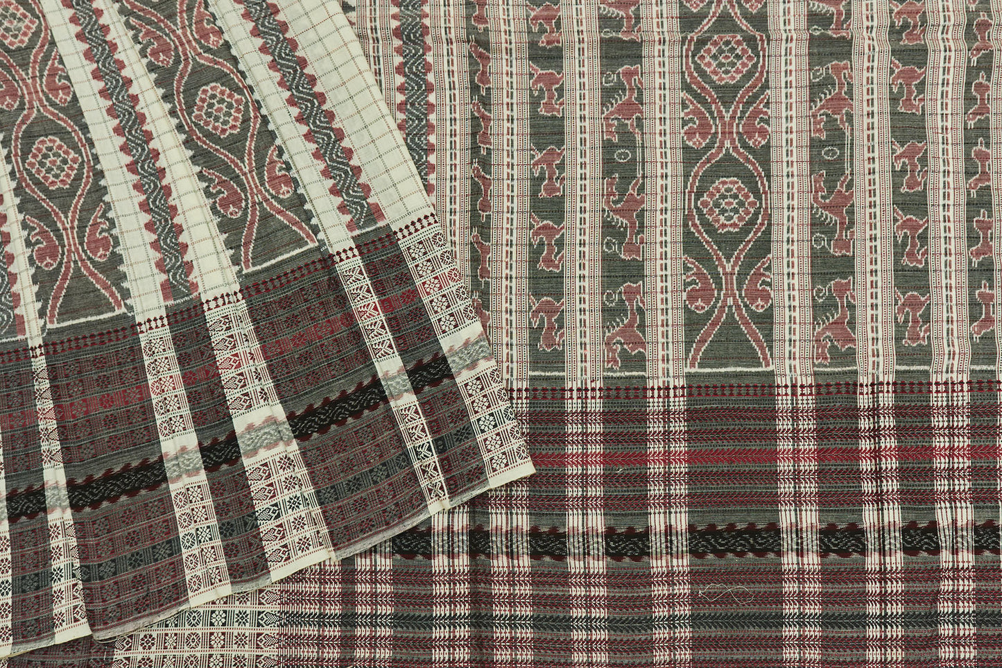 Master Weave Nadi Kanda Revival Ikat Cotton Sari (Made to order)