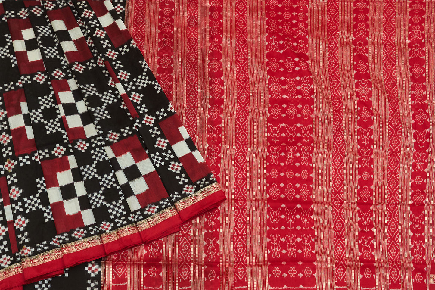 Sambalpuri Double Ikat Silk Sari