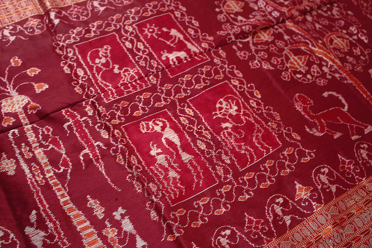 Saura Tribal Folk Art Sambalpuri Ikat Sari