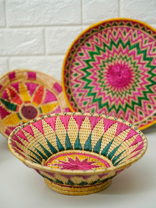 Sikki Multicolour Grass Basket