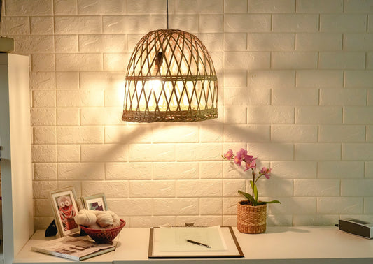 Bowl Pendant Criss-Cross Lamp Shade