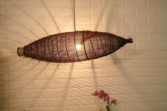 Woven Horizontal Lamp Shade - Punarnawa Soul of Artistry