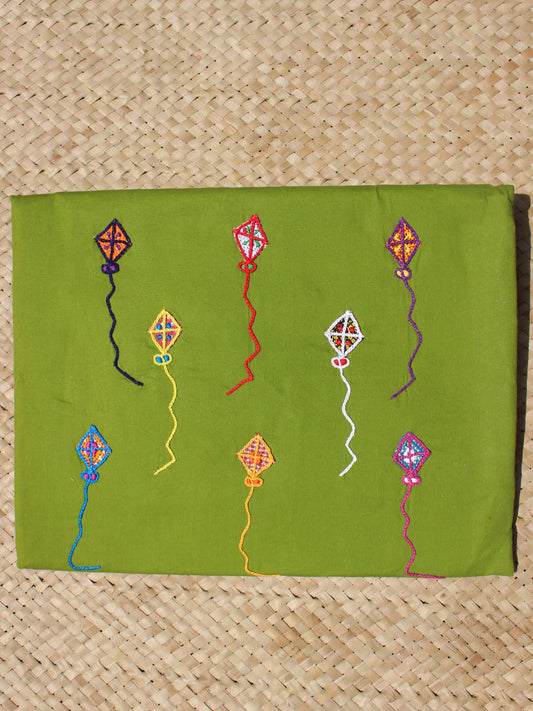 Kites Étui pour ordinateur portable fait à la main Vert