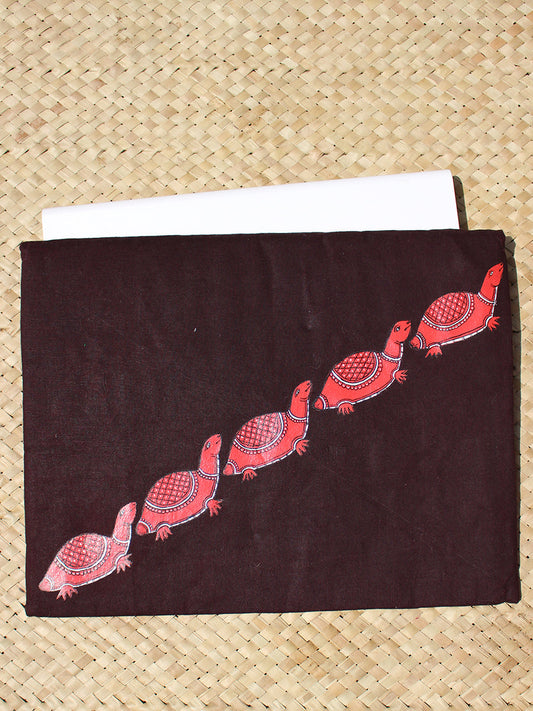 Turtle Patta Chitra Hand Painted Laptop Case 2 - Punarnawa Soul of Artistry