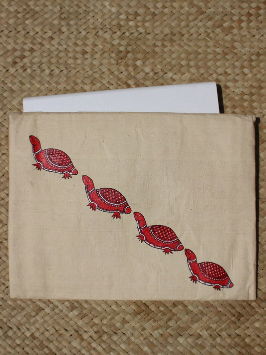 Turtle Patta Chitra Hand Painted Laptop Case S - Punarnawa Soul of Artistry