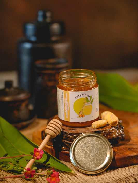 Lakadong Turmeric infused Honey | लकडोंग हल्दी शहद