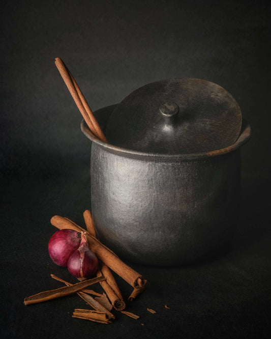 Longpi Black Pottery Stoneware Cooking Pot- 9 L