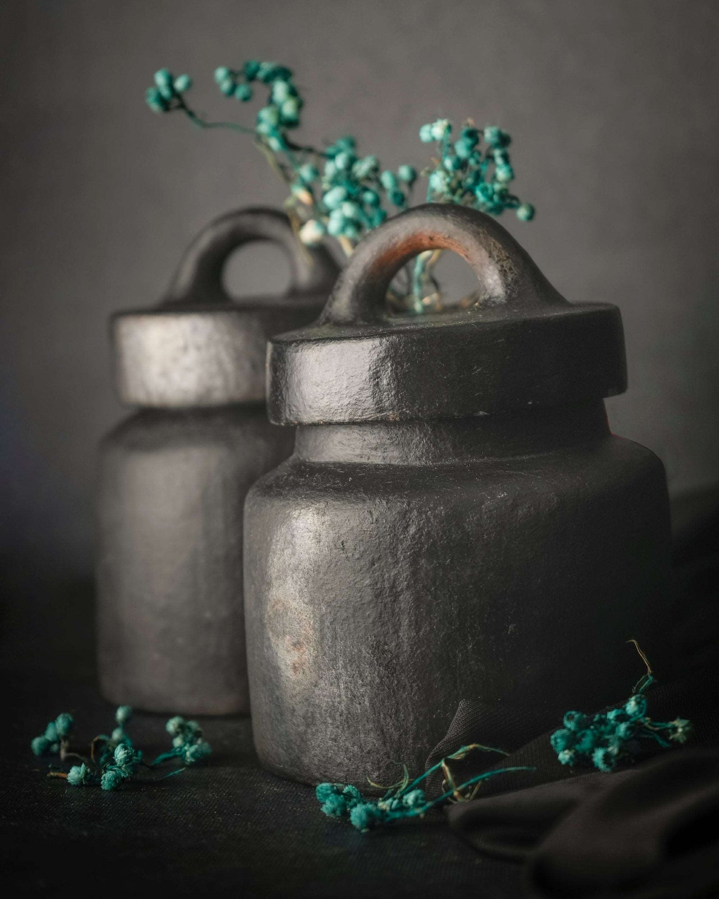 Longpi Black Pottery Stoneware Small Storage Jar