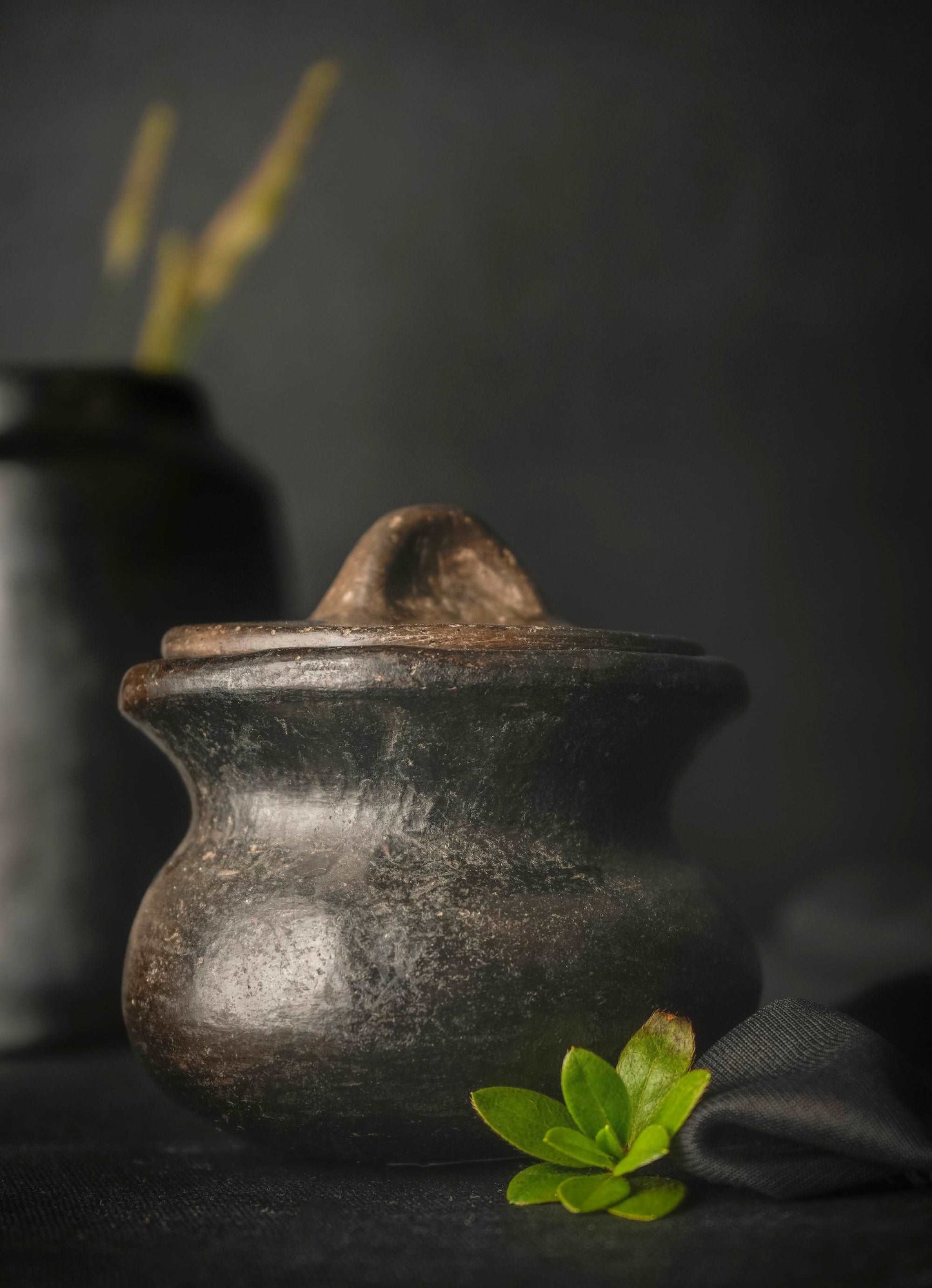 Longpi Black Pottery Tea time pot and server