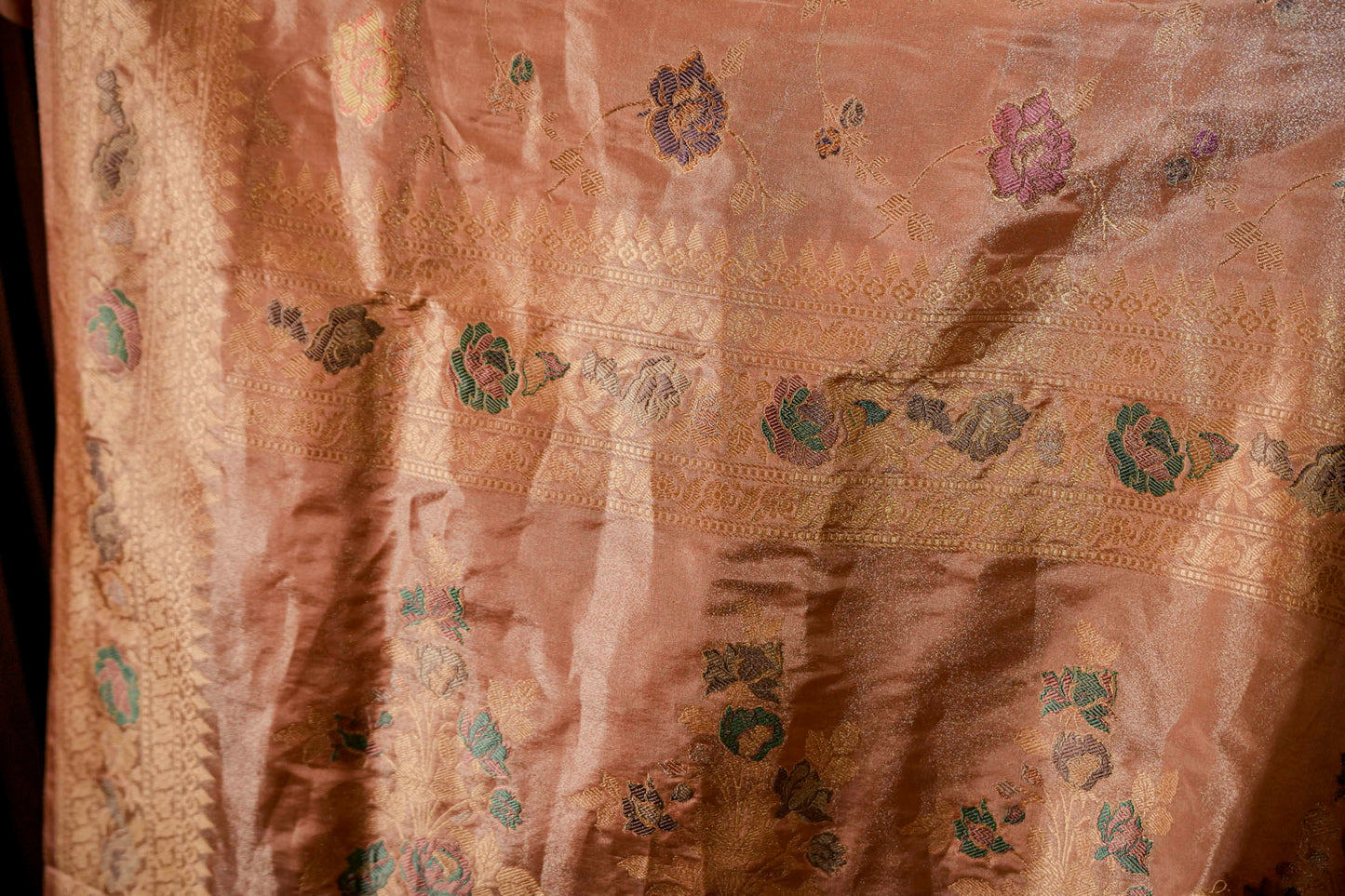 Rosedust | Tissue Banarasi Kadwa Silk Saree