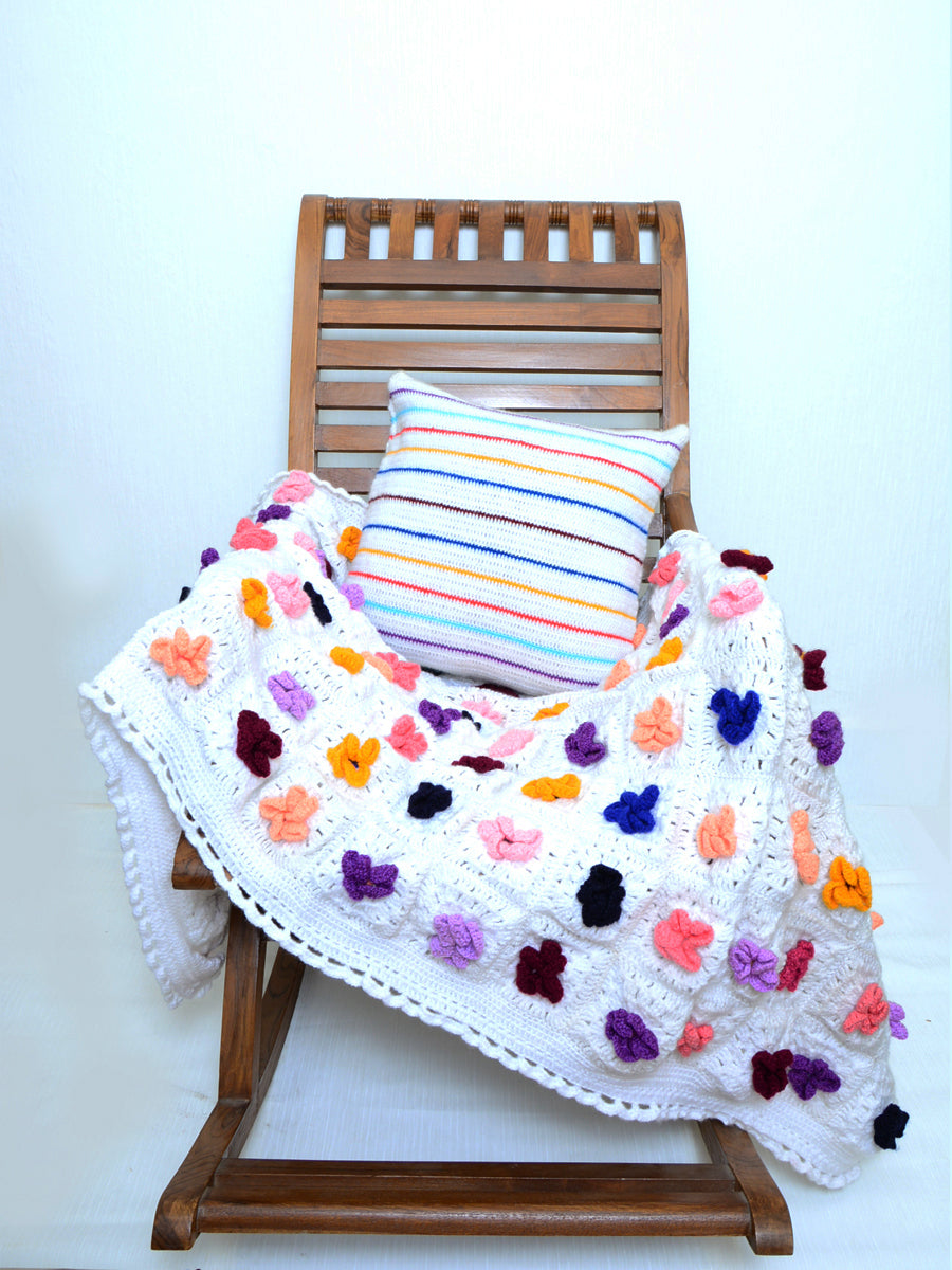 Hand Knitted Woollen Throws