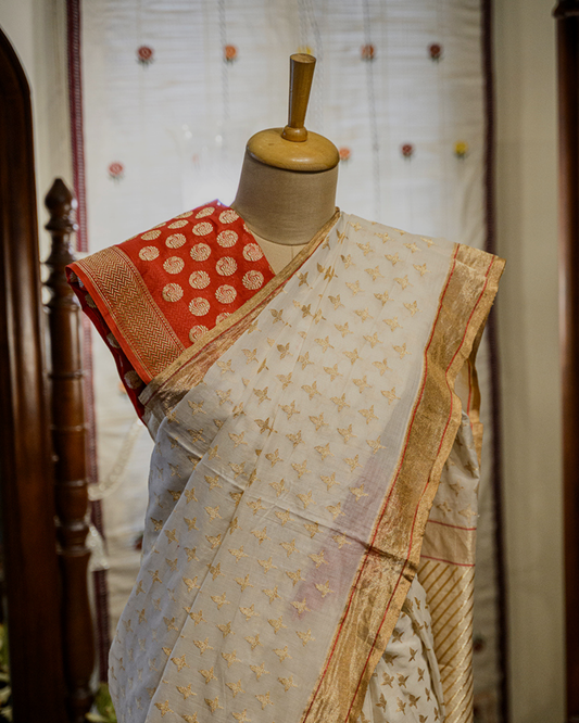 C Assam Handloom Silk Saree (Fabriqué sur commande)