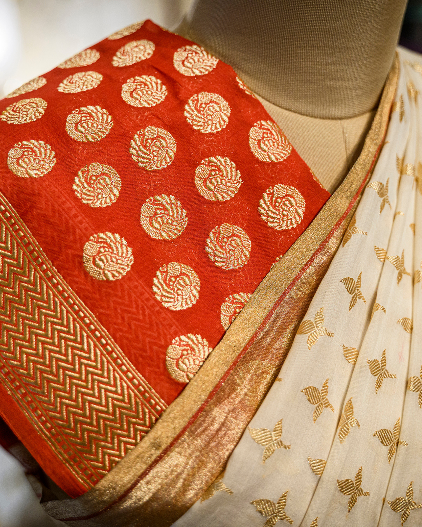 C Assam Handloom Silk Saree (Fabriqué sur commande)