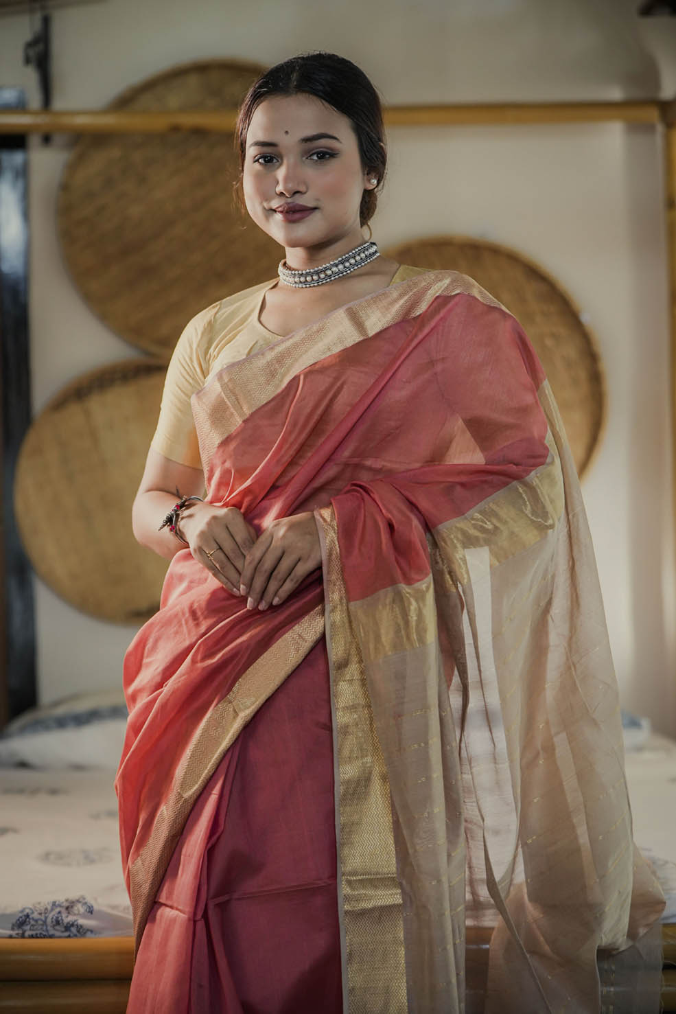 Maheshwari Cotton-Silk Saree