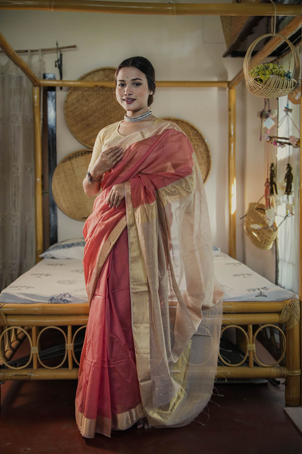 Maheshwari Cotton-Silk Saree