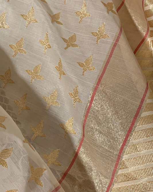 C Assam Handloom Silk Saree (Fabriqué sur commande)