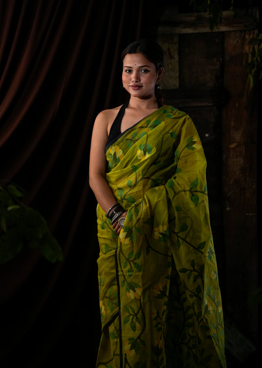 Prakriti | Pure Cotton Bengal Jamdani Saree