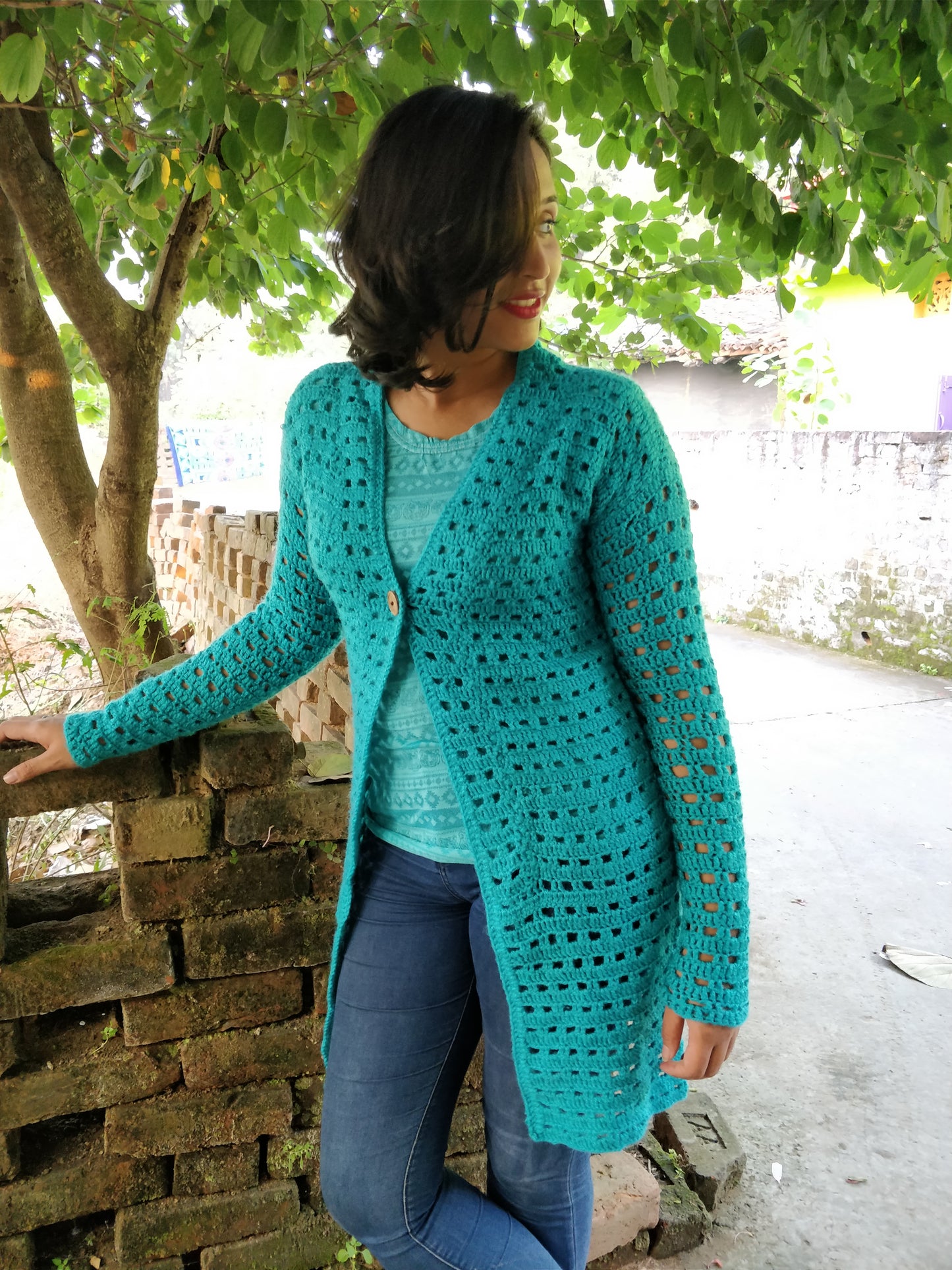 Hand Knitted Woollen Cardigan