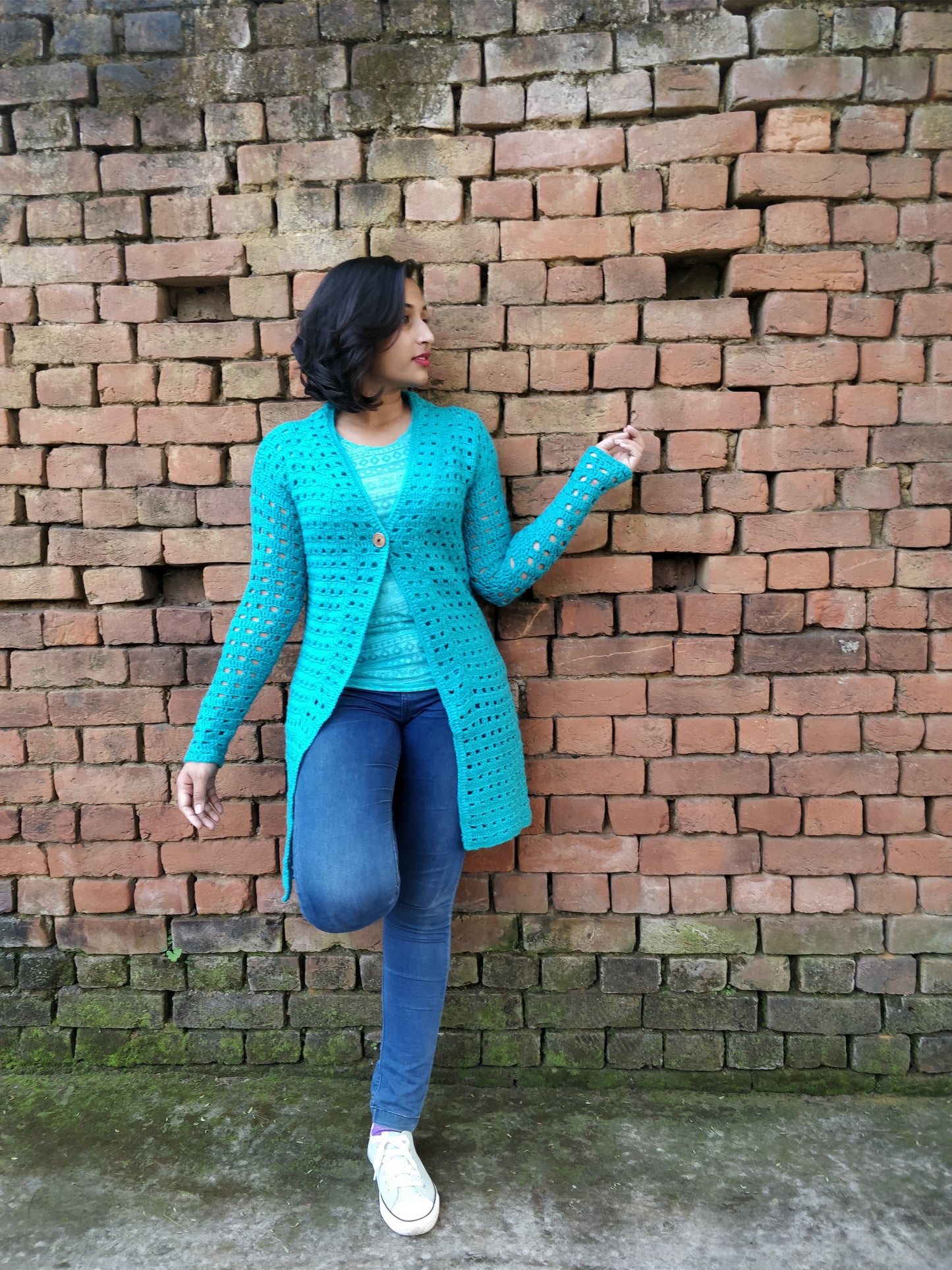 Hand Knitted Woollen Cardigan