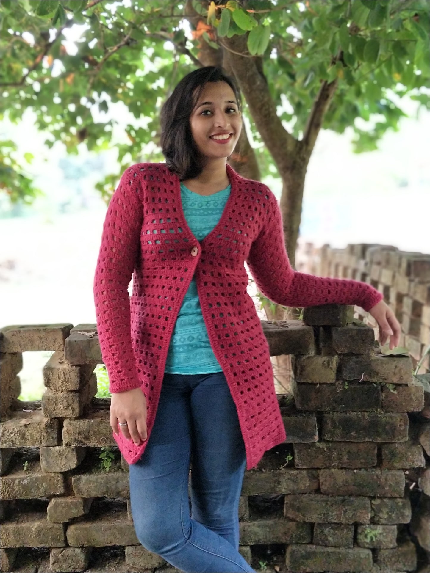 Hand Knitted Woollen Cardigan