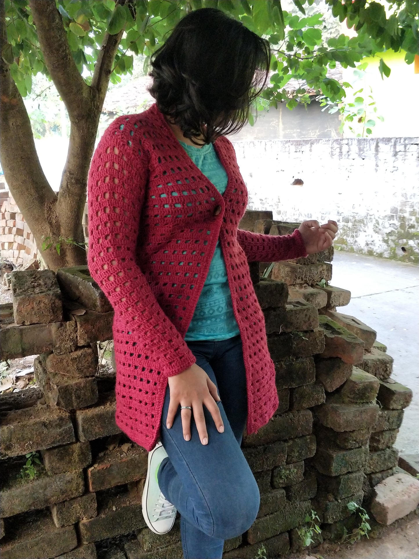 Hand Knitted Woollen Cardigan