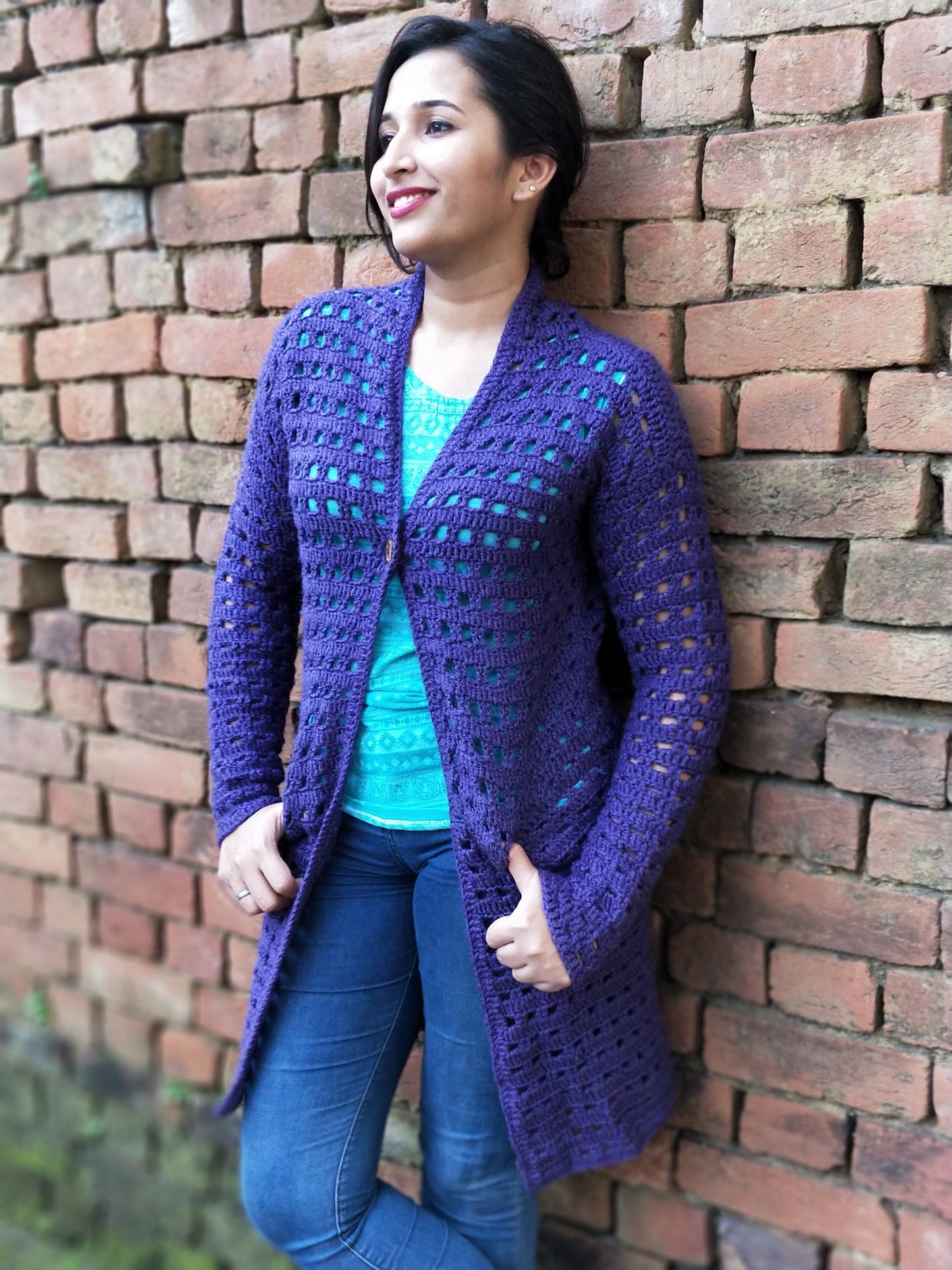 Hand Knitted Woollen Cardigan