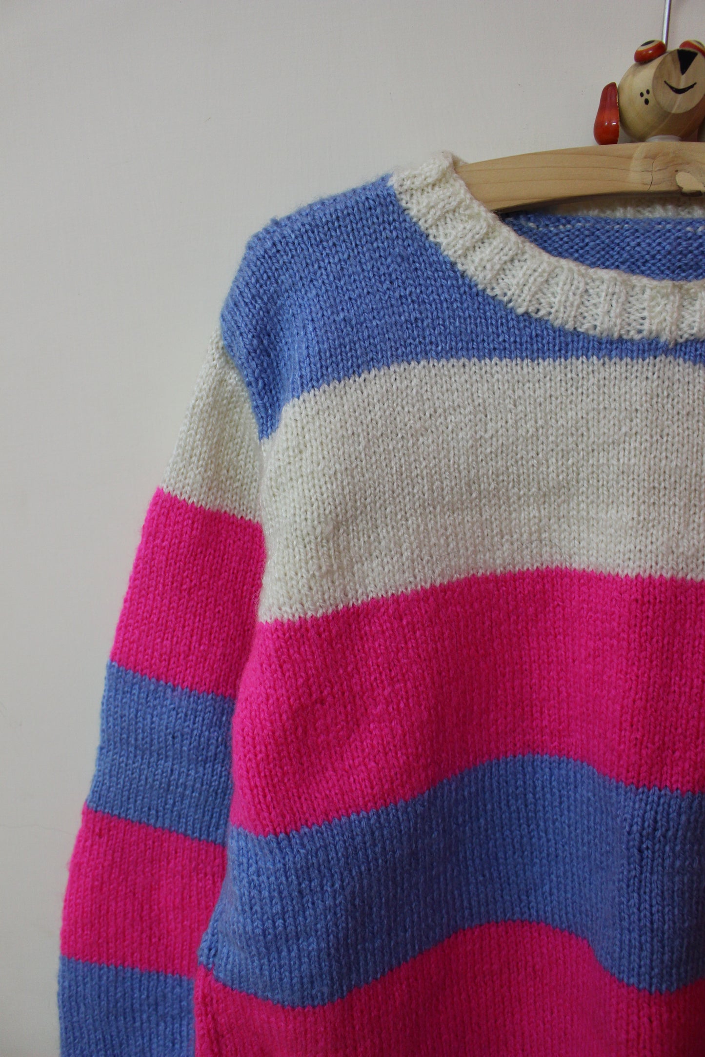 Hand Knitted Woollen Striped Sweater