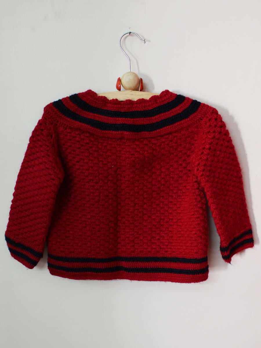 Hand Knitted Baby Woollen Stripped Sweater