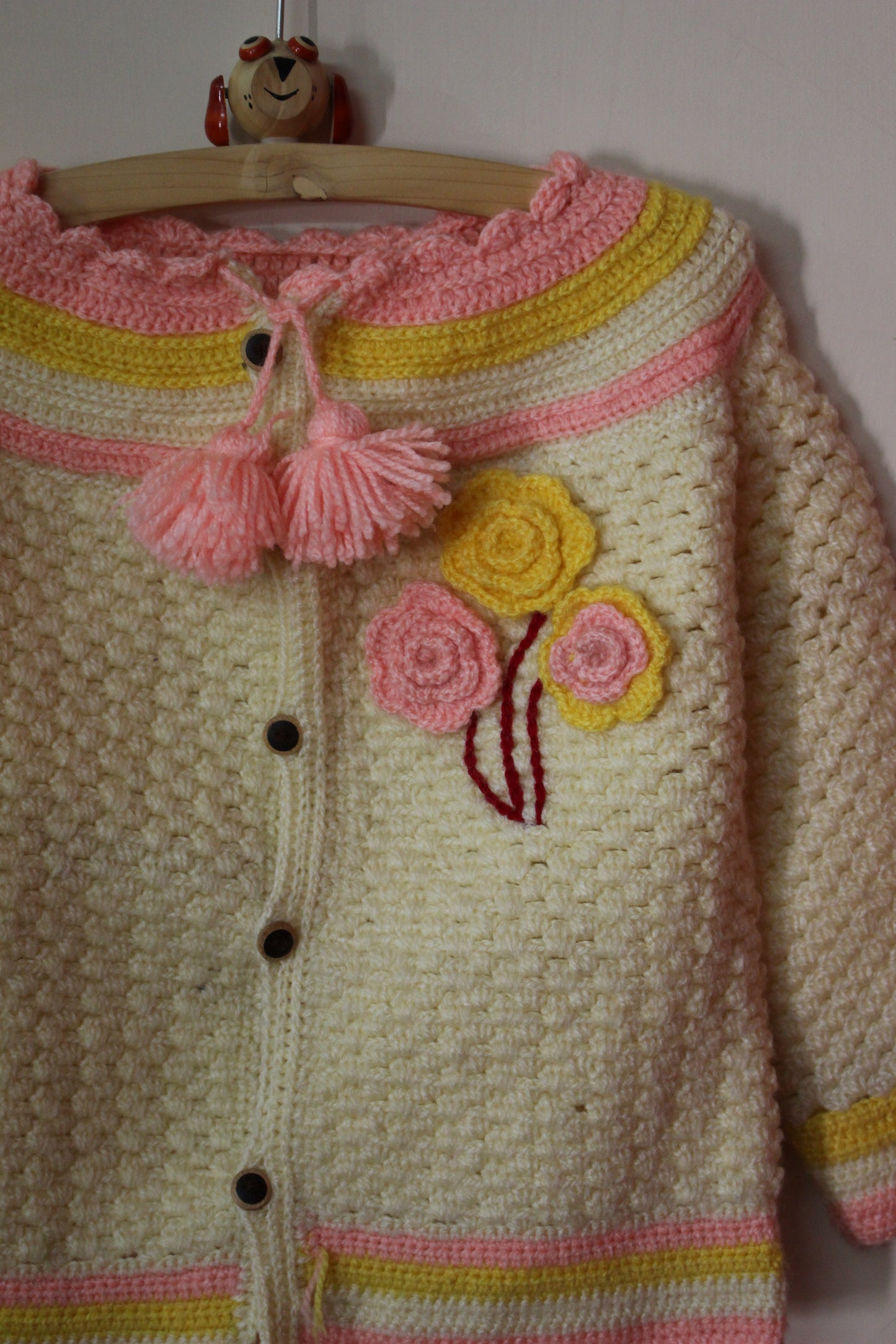 Hand Knitted Baby Woollen Stripped Sweater