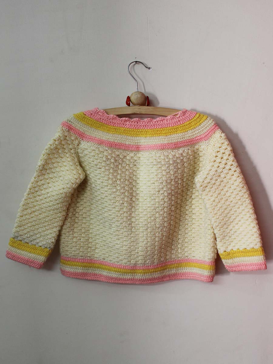 Hand Knitted Baby Woollen Stripped Sweater